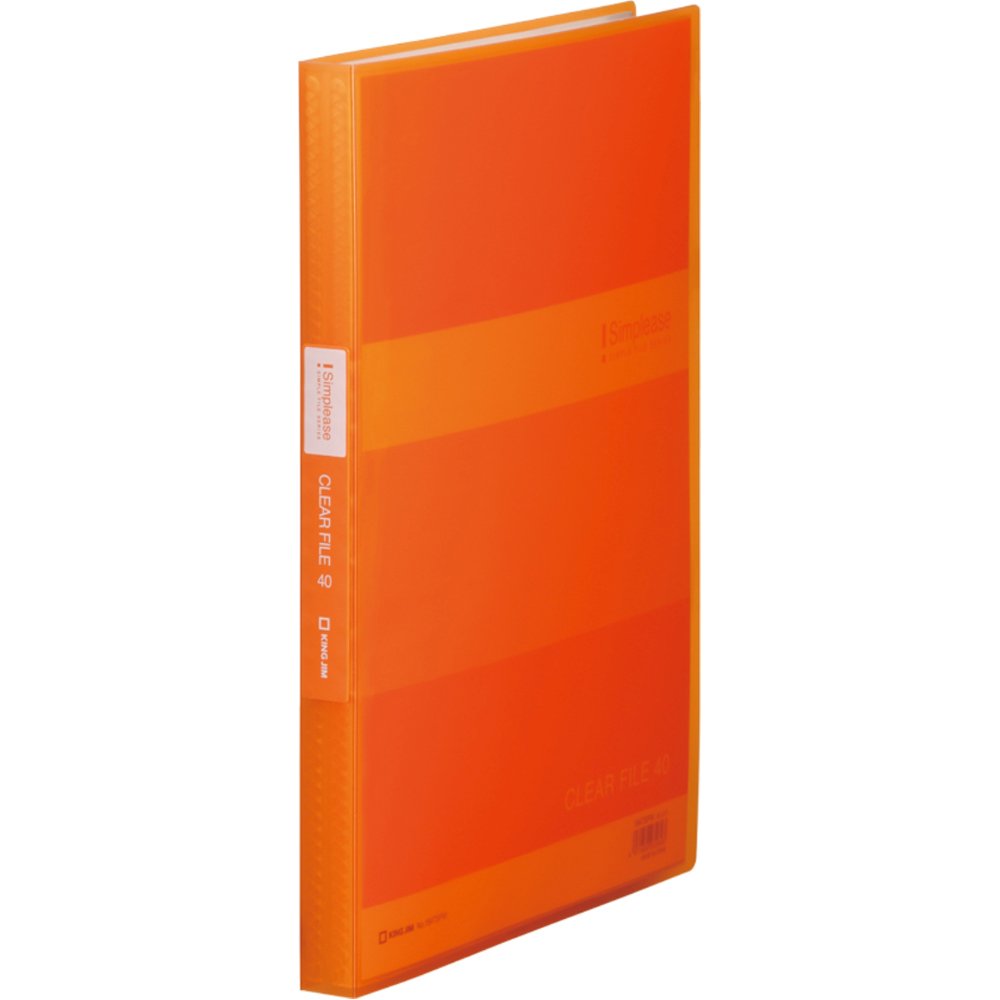KINGJIM Simplicio -'s clear file (transparent) 40P Orange A4S 184TSPW me