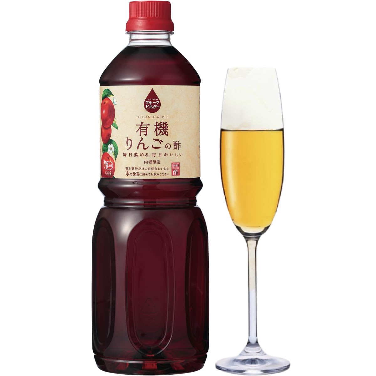 Vinegar 1L of the inner moat brewing fruit vinegar organic apple [Parallel import]