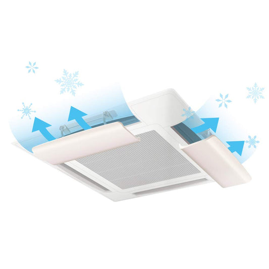 AIR WING Pro, Angle Adjustable Air Conditioner Deflector helps Cooling/Heating Air Circulation, Anti Blast, Wind Baffle and Direction, Anti-Condensation (Ivory, Set of 2)