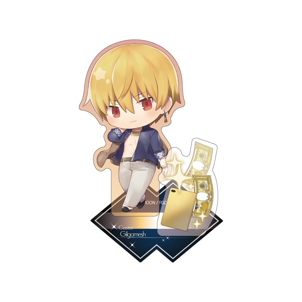 Algernon Products Fate/Grand Order Charatoria Acrylic Stand Caster/Gilgamesh [Establishment] Approx. W 3.9 x H 3.9 inches (100 x 100 mm), Acrylic