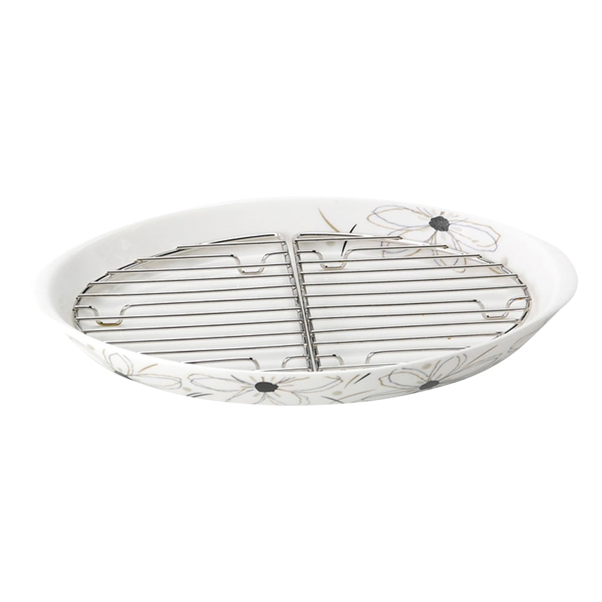 山勝美濃陶苑(Yamakatsuminotouen) WN-20BW Oval Plate, Oval Plate, Fried Dish, Approx. 6.7 x 10.6 inches (17 x 27 cm), Microwave Safe, Dishwasher Safe, Set of 2, Margaret Gift,