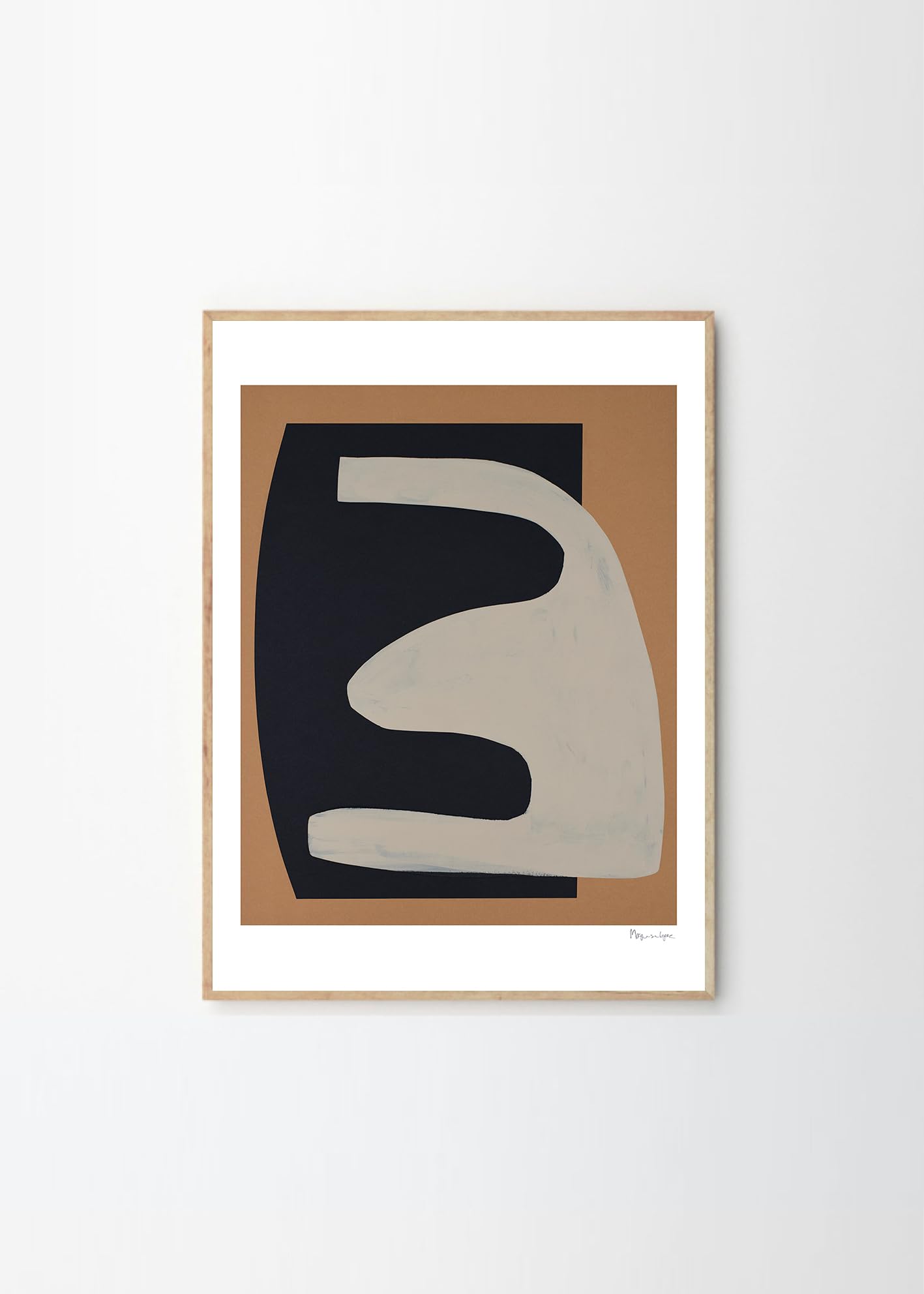 THE POSTER CLUB POSTER CLUB, Beige on Black, 11.8 x 15.7 inches (30 x 40 cm), Berit Mogensen Lopez