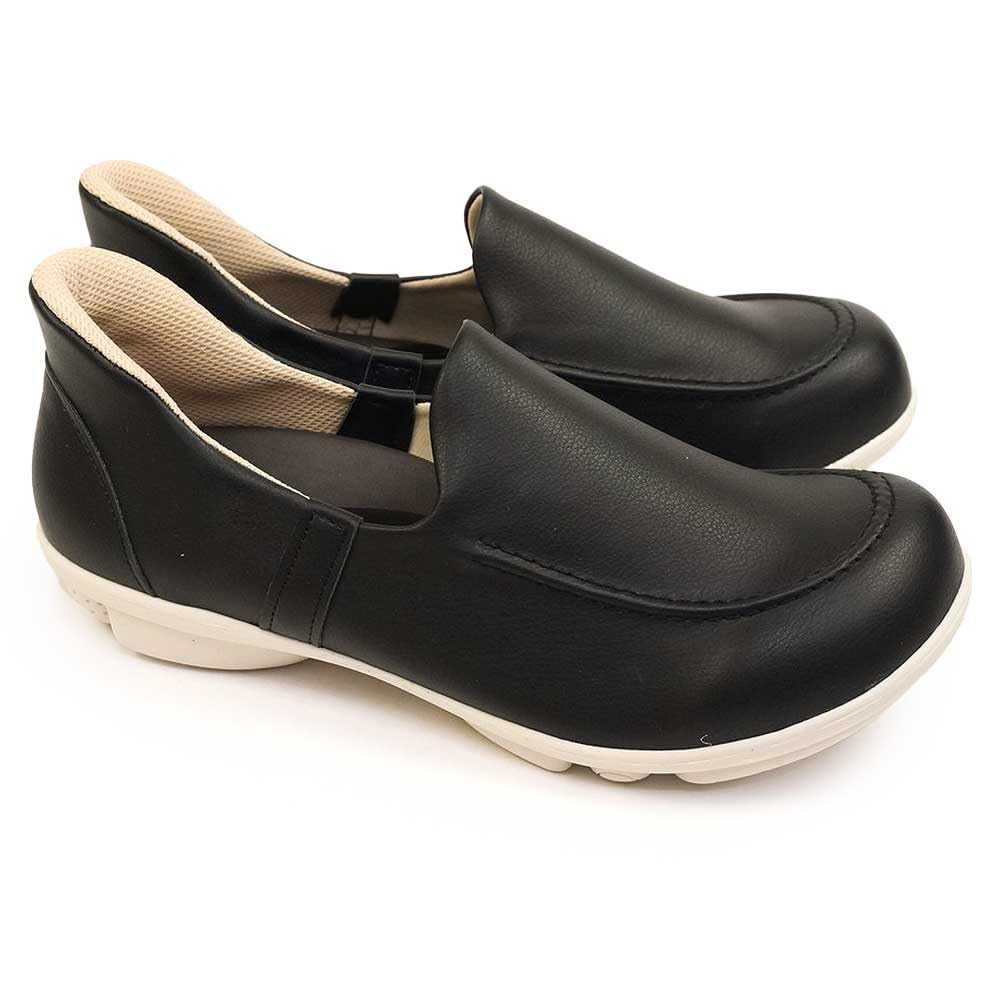 Re:getA(リゲッタ) Women's Flat Shoes, Black, 24.0~24.5 cm