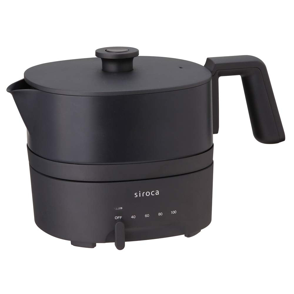 Siroca Hot Pot SK-M151 Japan Import - 1.5L Black Cordless Double Wall Kettle
