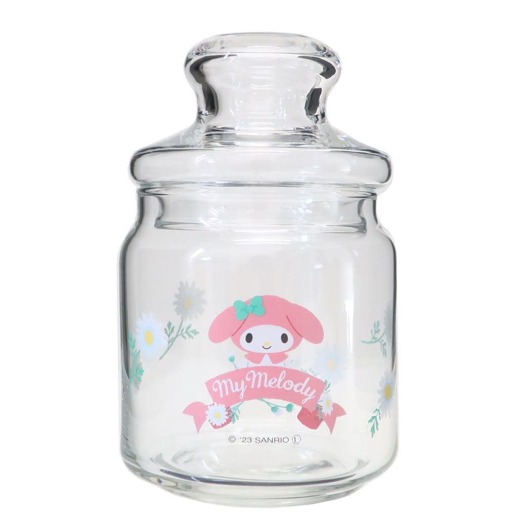SanArt Sanrio My Melody Glass Canister - Storage Container, 16.9 fl oz (500 ml) - Miscellaneous Goods, Gift, Present - Made in Japan