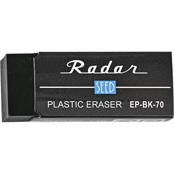Seed Radar Eraser, Black 70 EP-BK-70, Bulk Pack of 10