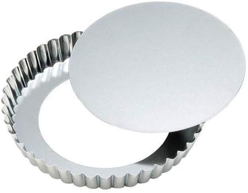 Tiger Crown 967 Tart Shape, Silver, 6.2 x 0.8 inches (158 x 20 mm), 160 Steel, Chrome Plated, Round, Pull Out Bottom