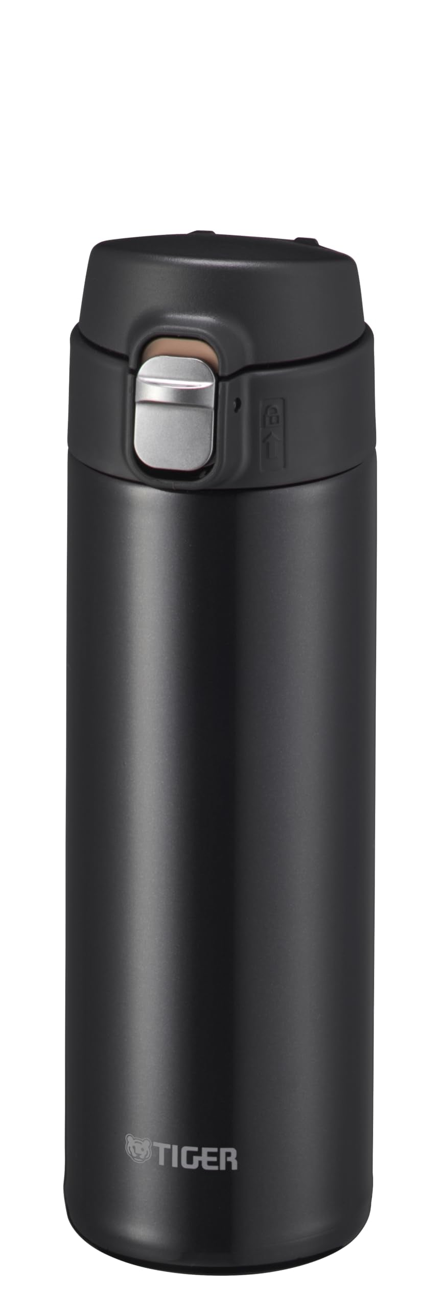 Tiger Thermos MMJ-S048KJ Water Bottle, 16.2 fl oz (480 ml), One-push Stainless Steel Bottle, Cold Retention, Lightweight, Easy to Clean, Pearl Black