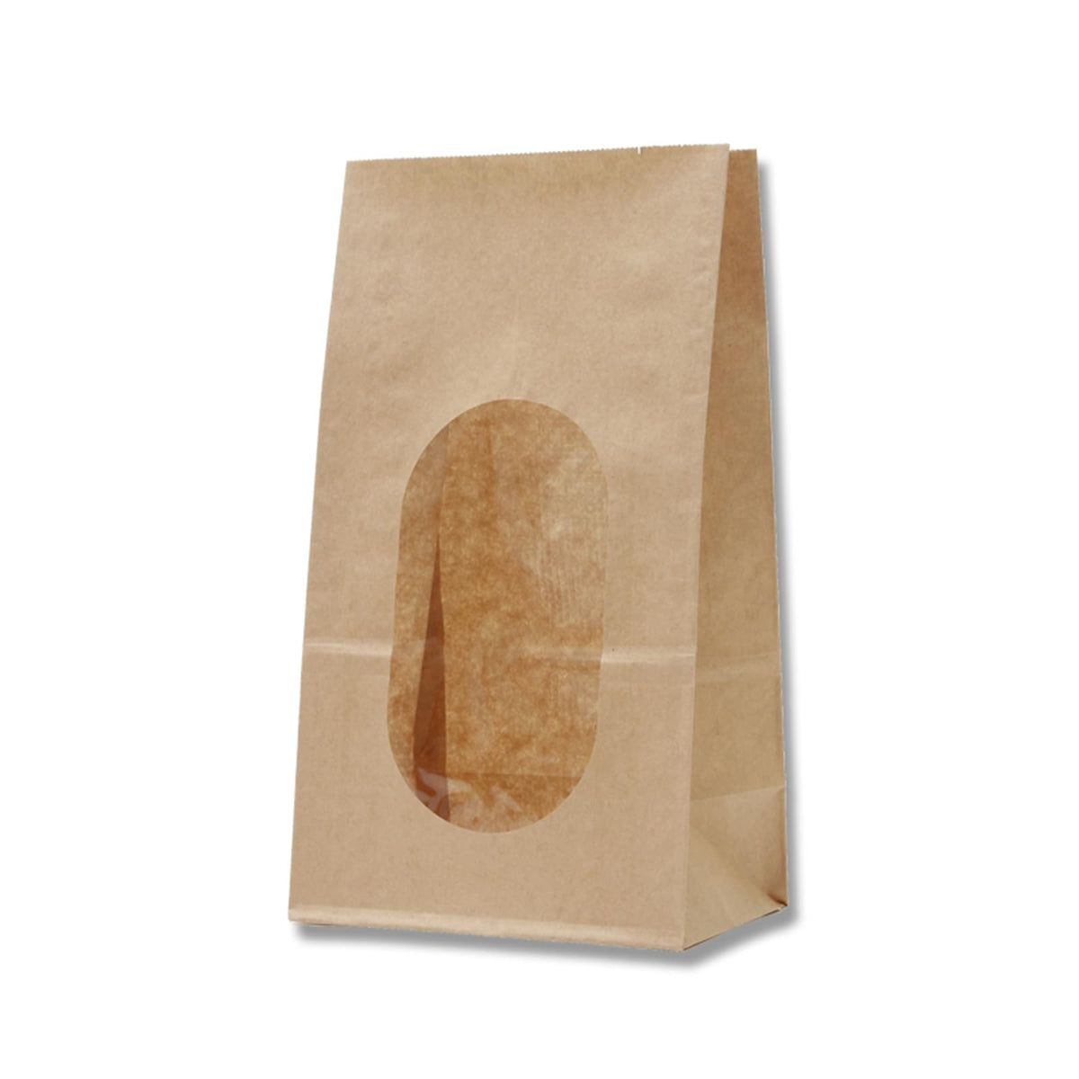 Heiko Paper Bags with Window No.4, Unbleached, Craft, 5.1 x 3.1 x 9.3 inches (13 x 8 x 23.5 cm), 50 Sheets