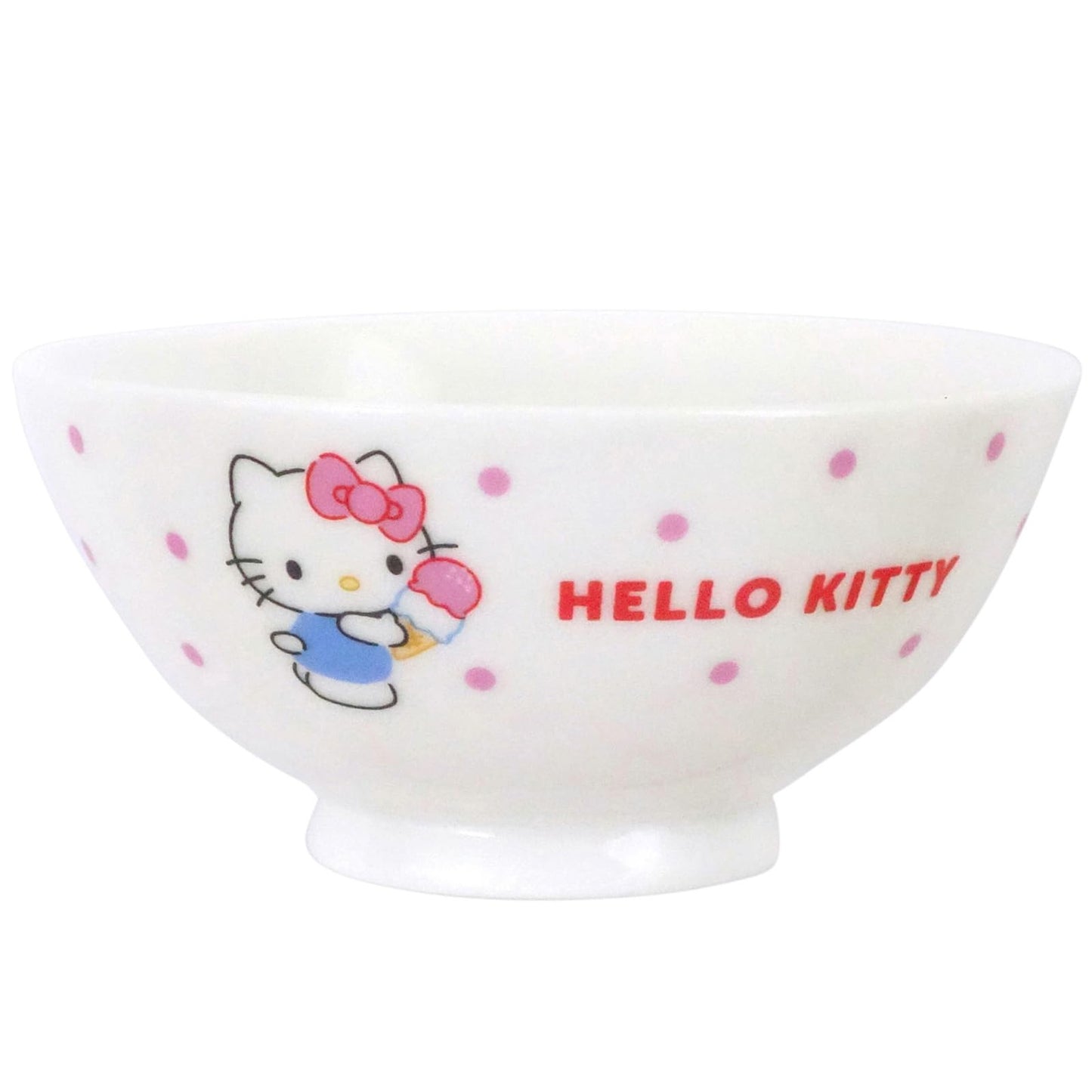 Sanrio 335101 Hello Kitty Rice Bowl, 4.3 x 2.2 inches (11 x 5.5 cm), Microwave Safe, Dishwasher Safe, Characters Sweets & Dots, Made in Japan