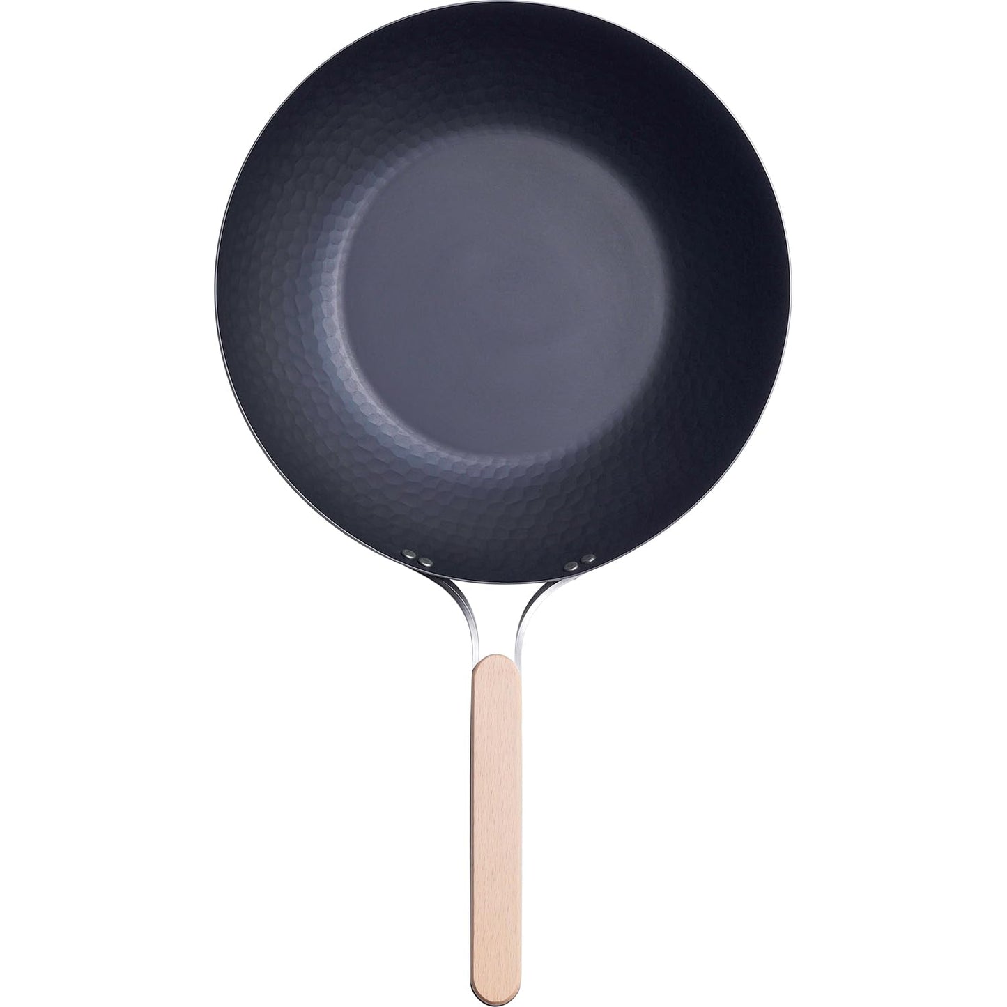 Wahei Freiz EN-013 Enzo Enzo Iron Wok, 11.0 inches (28 cm), Induction Compatible, Gas Frying Pan, Wok Pan, Wooden Handle, Made in Japan