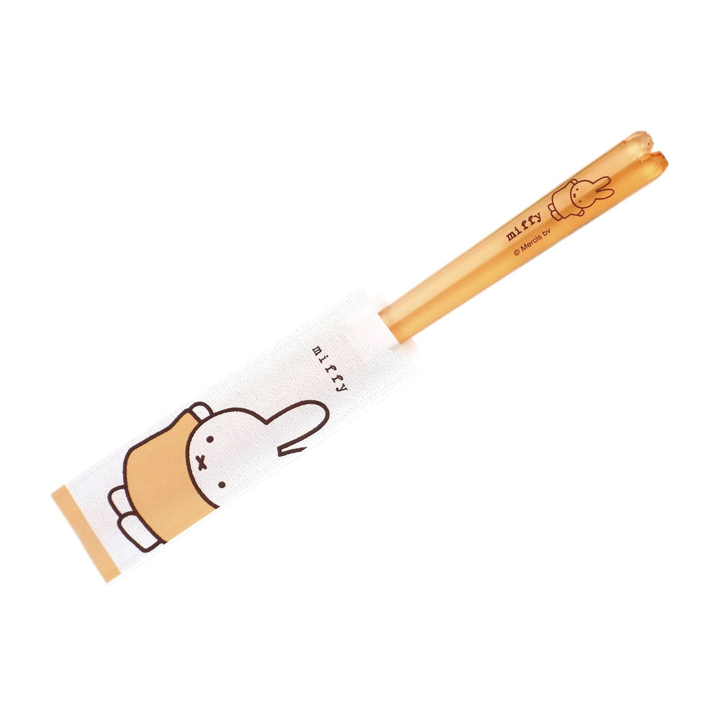 Dick Bruna 490584 Miffy Clear Chopsticks 9.1 inches (23 cm), Light Orange, Made in Japan