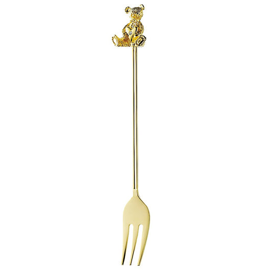 高桑金属(Takakuwa) Heart Bear Creme Fork, サイズ:132mm, Golden