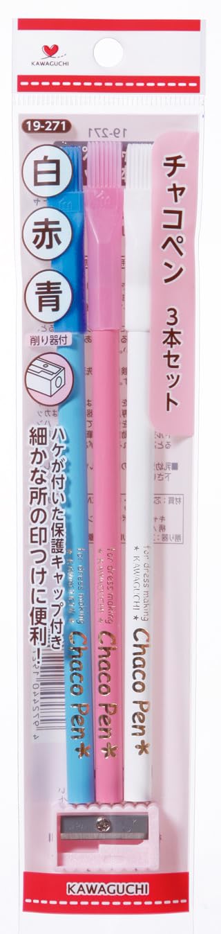 KAWAGUCHI Chaco Pen Set of 3 White/Red/Blue 19 – 271