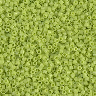 Miyuki DB733 Delica Beads, 11/0, 0.7 oz (20 g), Yellow-Green Goku