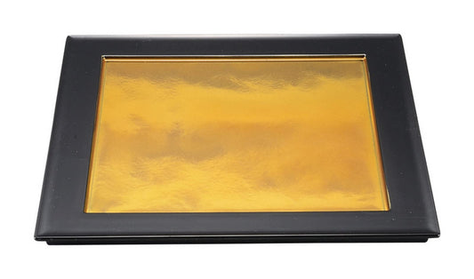 Fukui Craft 15007110 Shaku 0 Furnace-Edge Appetizer Serving Plate, Kinnumbuchi Black