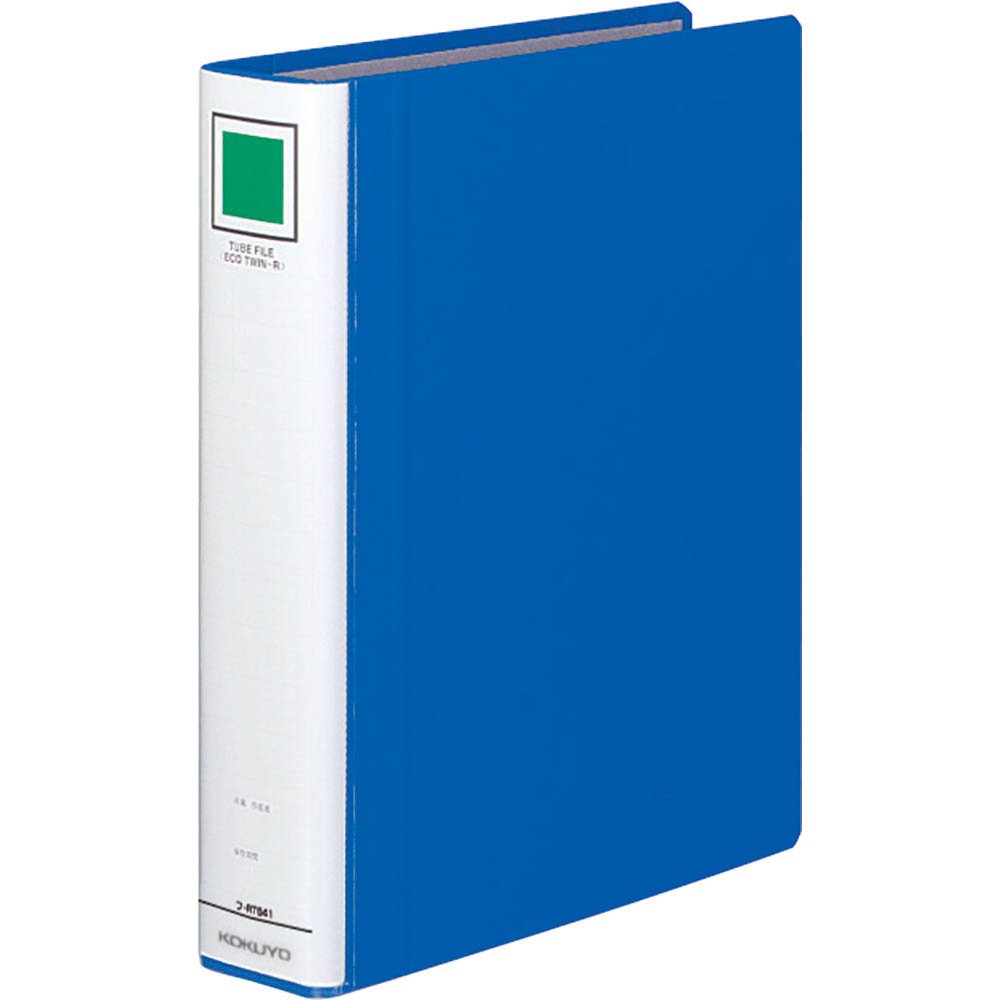 KOKUYO File Pipe Type File Eco-Twin R Double-Opening B5 2 Holes 400 Sheets Blue blue-RT641B