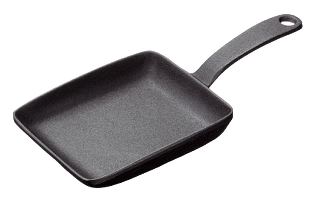 Cookware traditional Japan. Nambu ironware, square egg combustor (F141)
