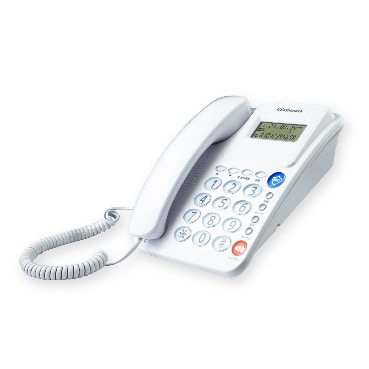 Kashimura NSS-10 Simple Phone Prevents Disturbing Calls/Number Display/Catchphone/Redial/Hands-Free Calls/Pause/Reject Calls/Shortcut Dial Function, Clock Display, Incoming Call History