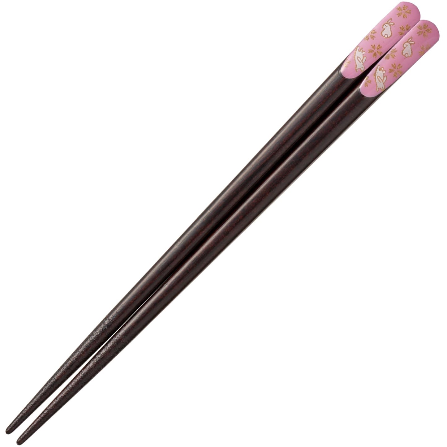 Sunlife H-05623 Chopsticks, Children, 7 - 9 Years, Unisex, Tenpo Japanese Rabbit, Natural Wood, Pink, Made in Japan