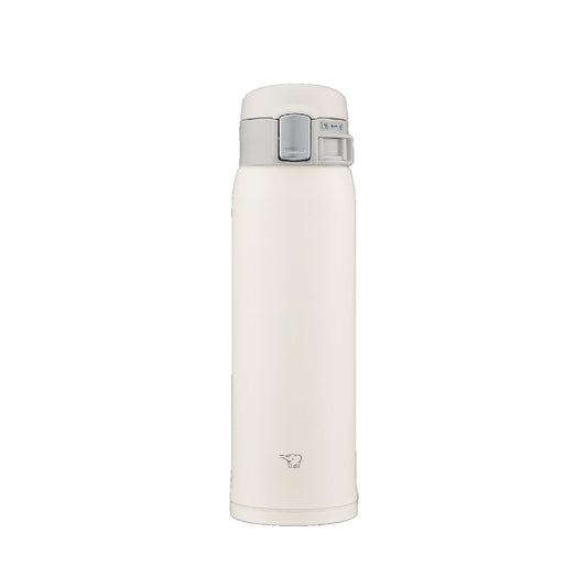 Zojirushi SM-SF48-WM Water Bottle, Direct Drinking [One-touch Open] Stainless Steel Mug, 16.9 fl oz (480 ml), Pale White
