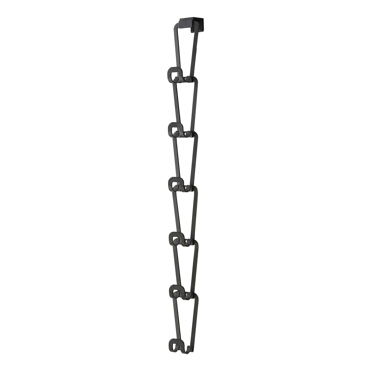 YAMAZAKI Home Chain Link Bag Holder - Closet Storage Hanging Organizer Rack Steel One Size Black