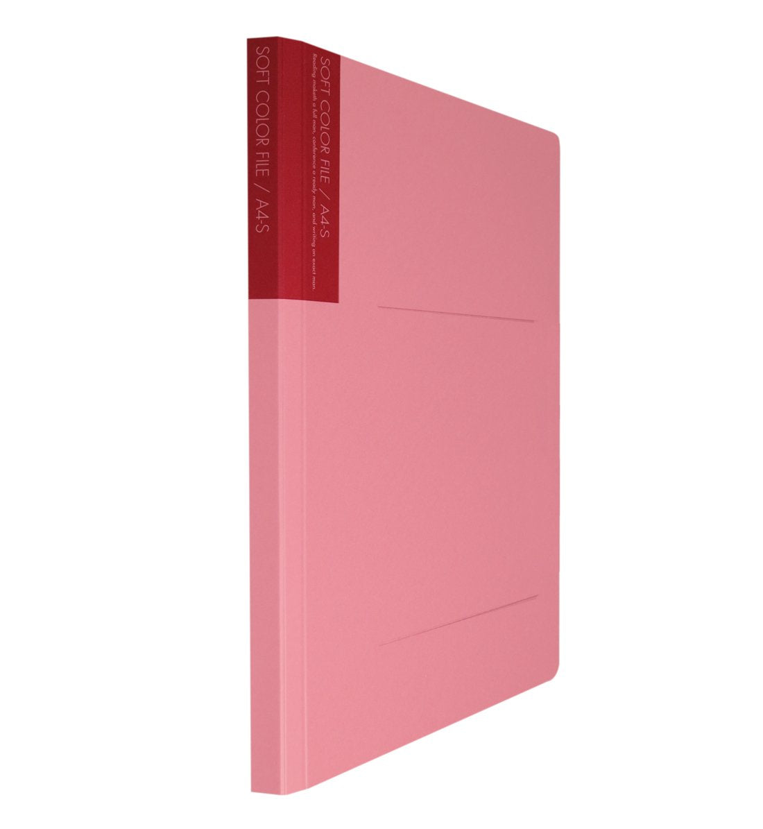 Kokuyo flat file soft color resin binding tool 2 hole A4 150-sheet pink off -1-0