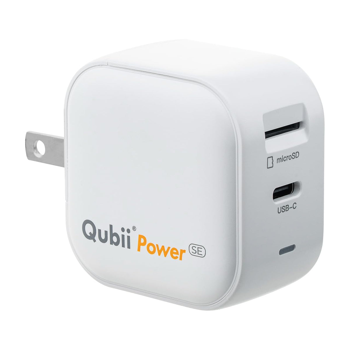 Sanwa Direct Card Reader, Automatic Backup While Charging, Qubii Power for iPhone/Android 400-ADRIP016W