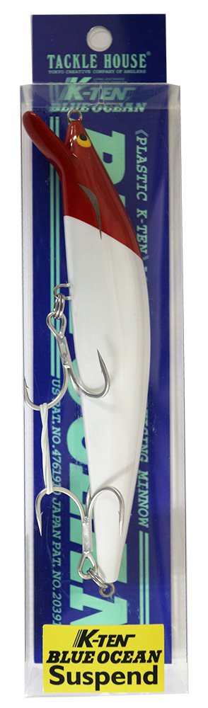 TackleHouse K-Ten BKSP140 Minnow Blue Ocean Suspended Model, 5.5 inches (140 mm), 1.2 oz (33 g), Red Head #103