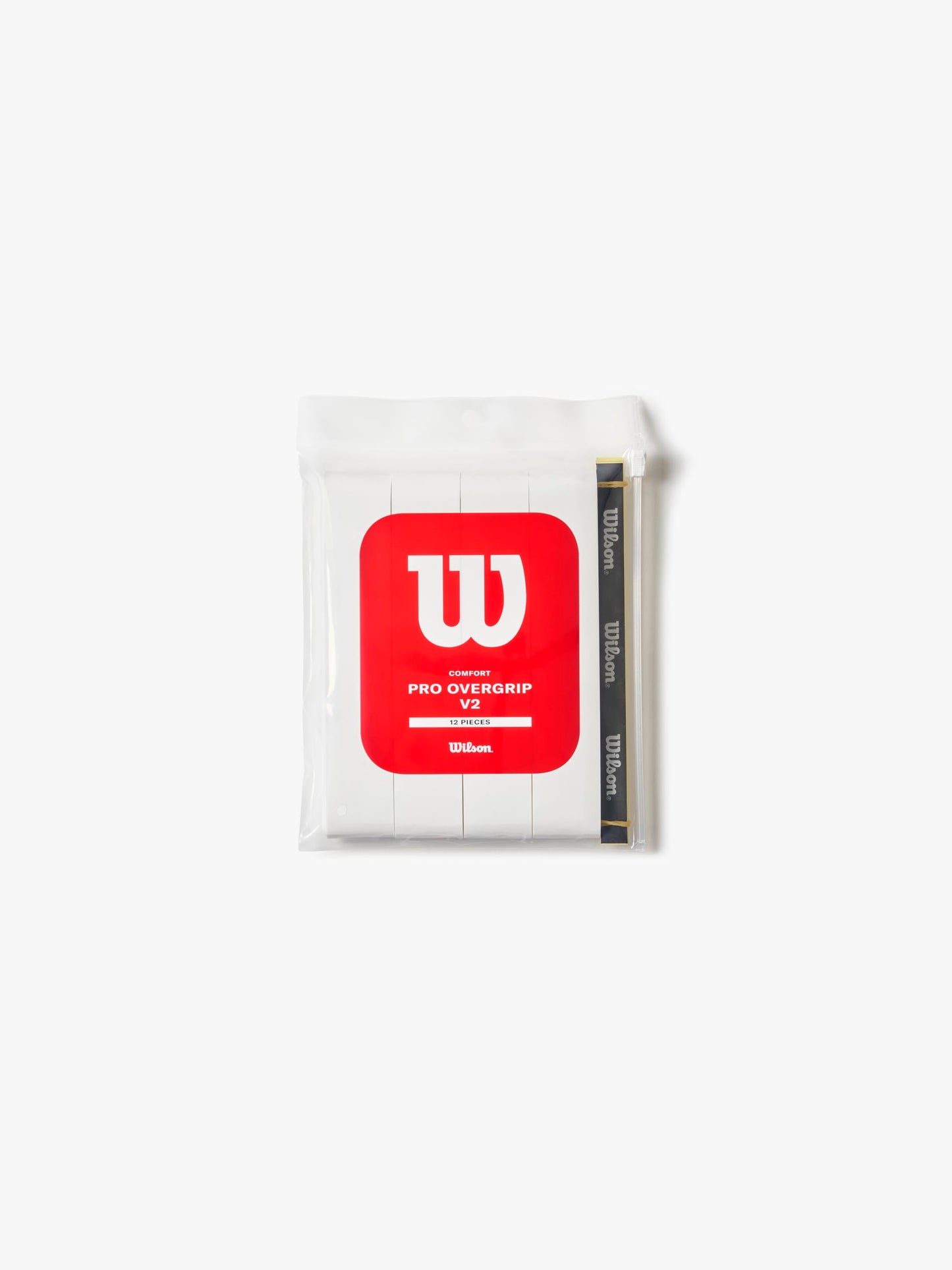 Wilson WR8450101001 Tennis Badminton Grip Tape Pro Overgrip V2.0, 12 Pack, White