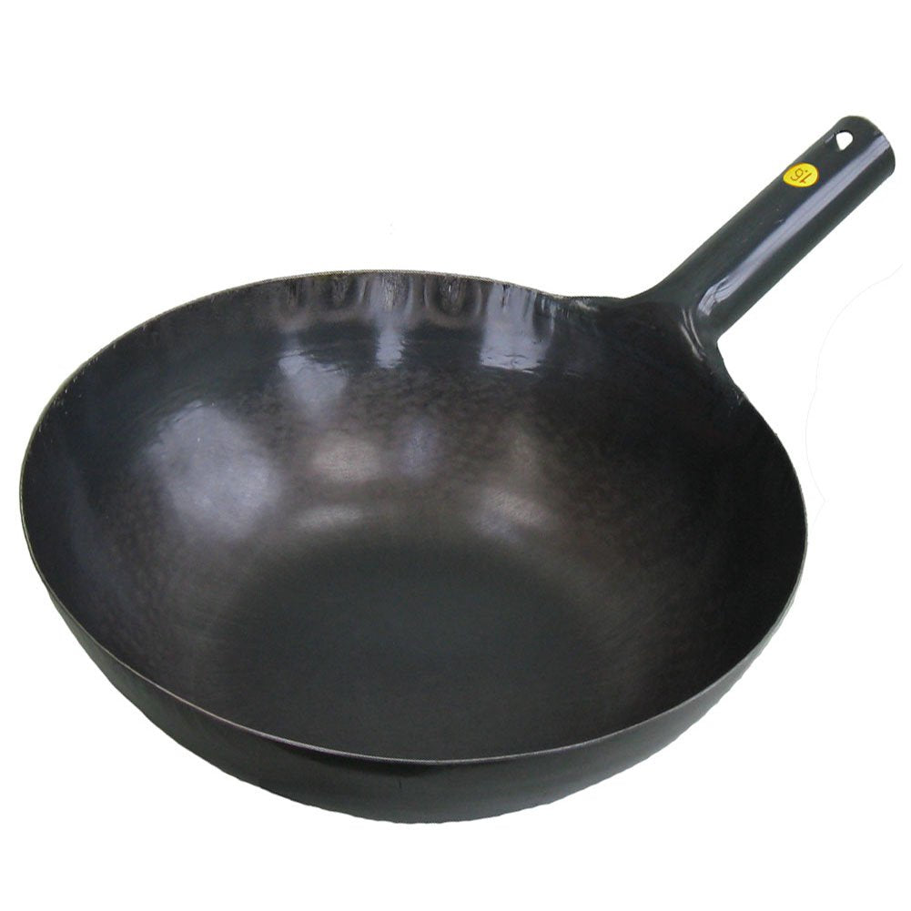 Yamada Kogyosho Iron Single Handed Wok (Plate Thickness: 0.06 inches (1.6 mm) 11.8 inches (30 cm)