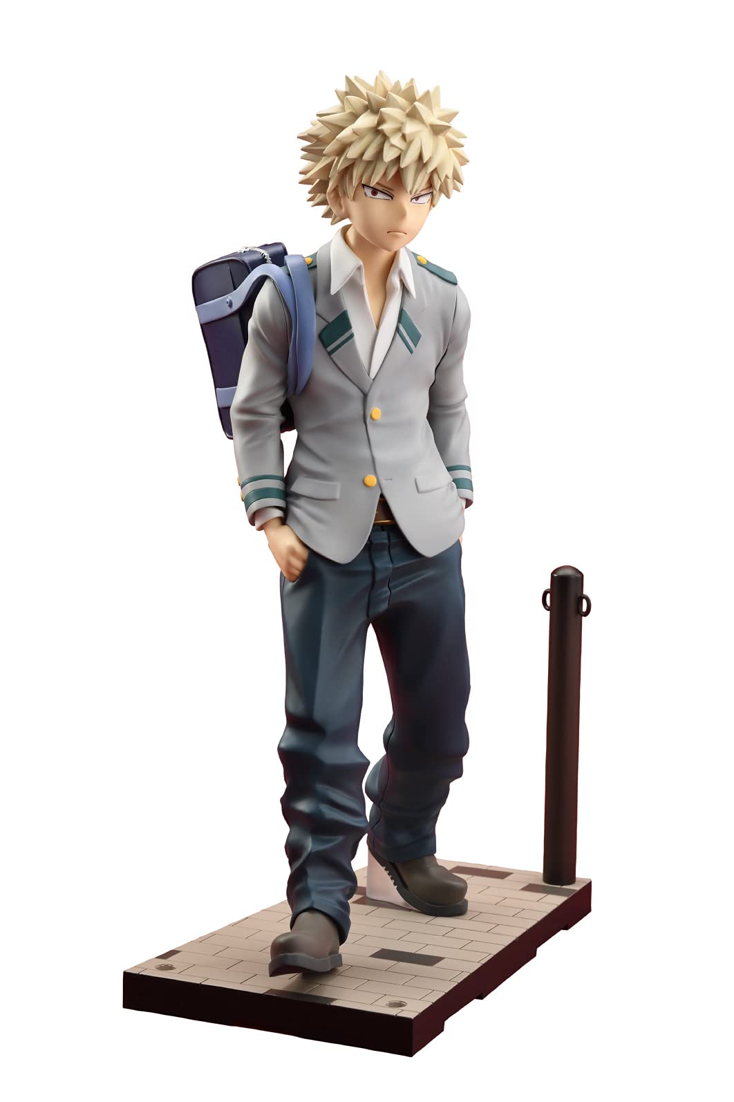 Bell Fine My Hero Academia: Konekore: Katsuki Bakugo (Uniform Version) 1:8 Scale PVC Figure, Multicolor