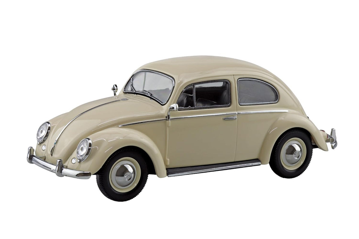 Aoshima Bunka Kyozai 1/32 Easy Plastic Snap Kit No.20-LB Volkswagen Beetle Light Beige Color Coded Plastic Model (Automotive)