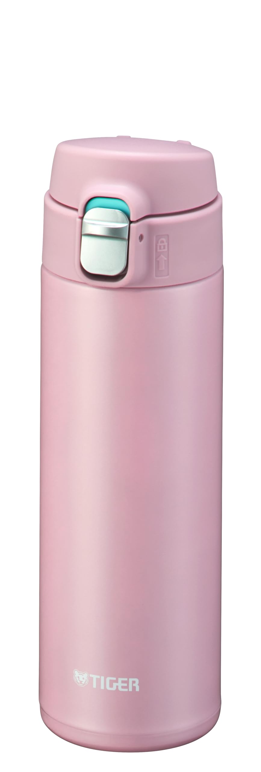 Tiger Thermos MMJ-S48PJ Water Bottle, 16.2 fl oz (480 ml), One-push Stainless Steel Bottle, Cold Retention, Lightweight, Easy to Clean, Pearl Pink