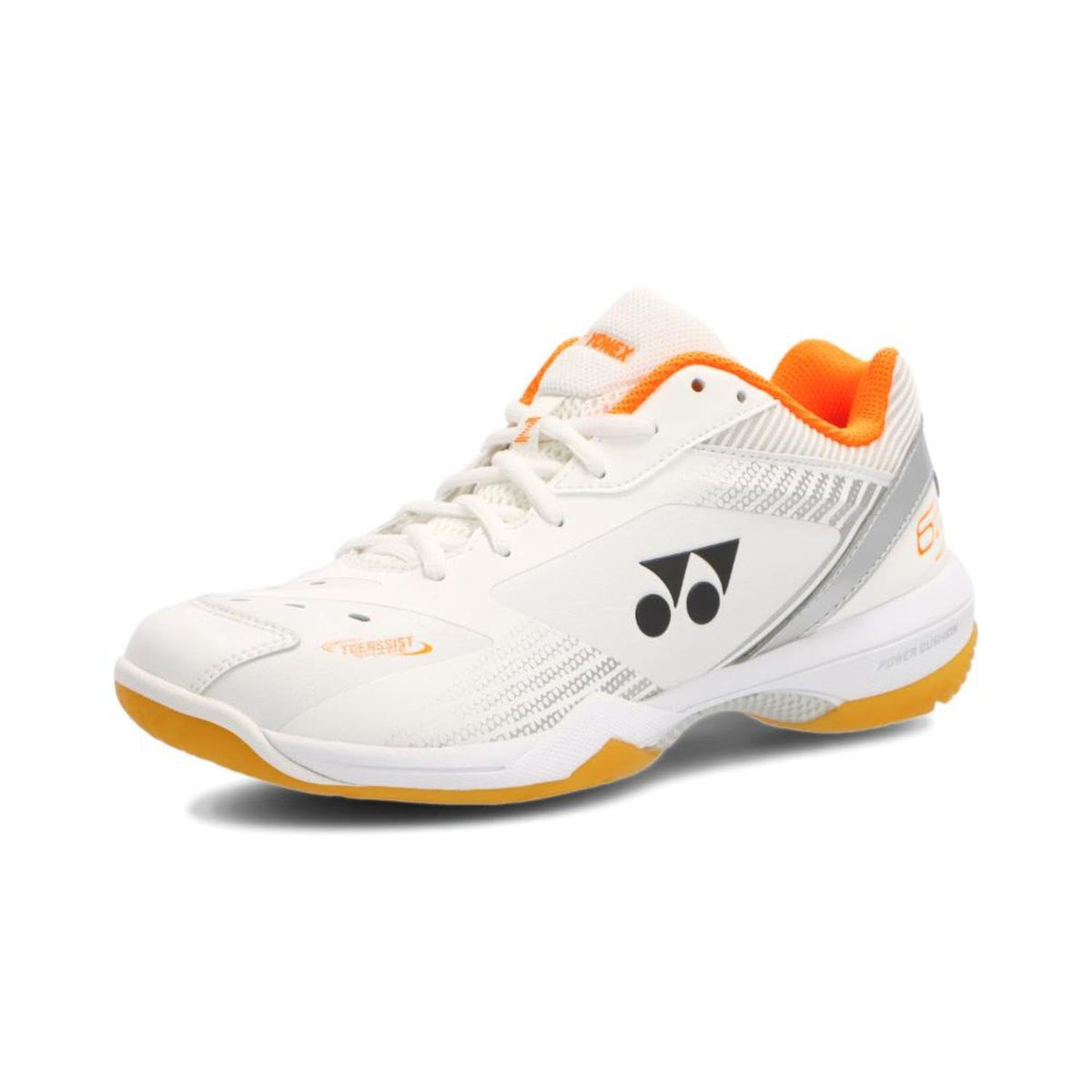 Yonex Badminton Shoes, Power Cushion, 65Z Wide, White/Orange, 22.0 cm