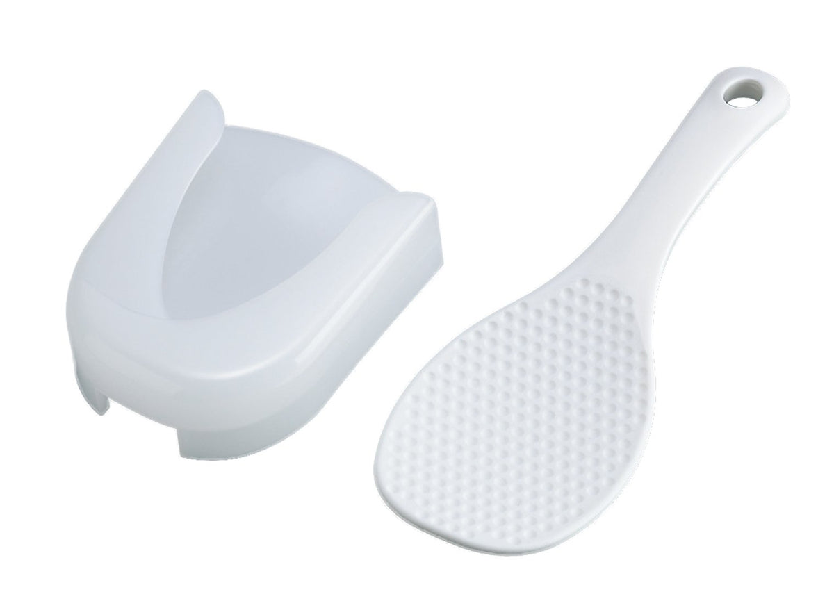 Japanese Style Non Stick Plastic Rice Paddle with Holder