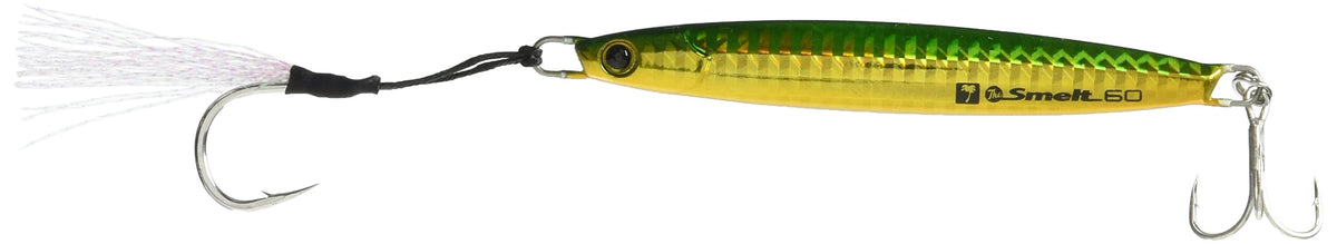 Palms H-510 TSM-60 Metal Jig, The Smelt 60, 3.7 inches (94 mm), 2.1 oz (60 g), Gold Green