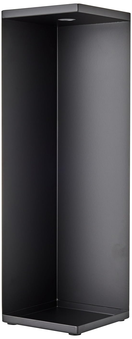 Yamazaki 7851 Toilet Paper Holder, Black, Approx. W 4.5 x D 4.5 x H 15.2 inches (11.5 x 11.5 x 38.5 cm), Tower, Toilet Storage, Shelf
