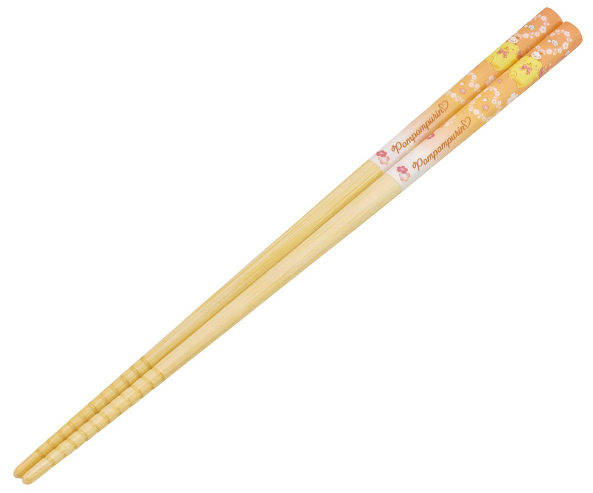 Skater ANT4J-A Sakura Magic Sanrio Pom Pom Pudding, Bamboo Chopsticks, 8.3 inches (21 cm), Non-Slip Treatment, Dishwasher Safe, Made in Japan