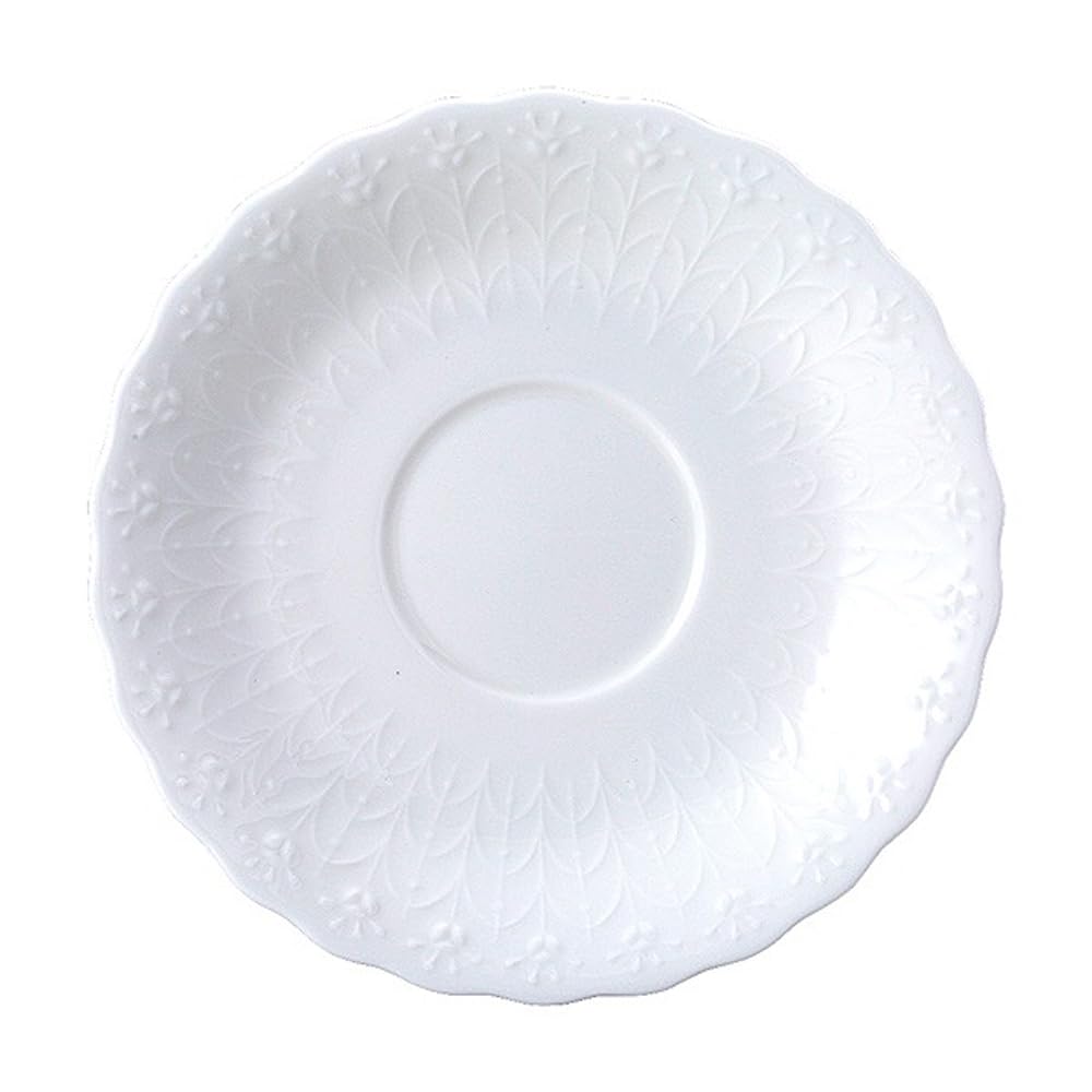 Narumi 9968-1799 Silky White Tea and Coffee Saucer, 5.9 inches (15 cm), Made in Japan