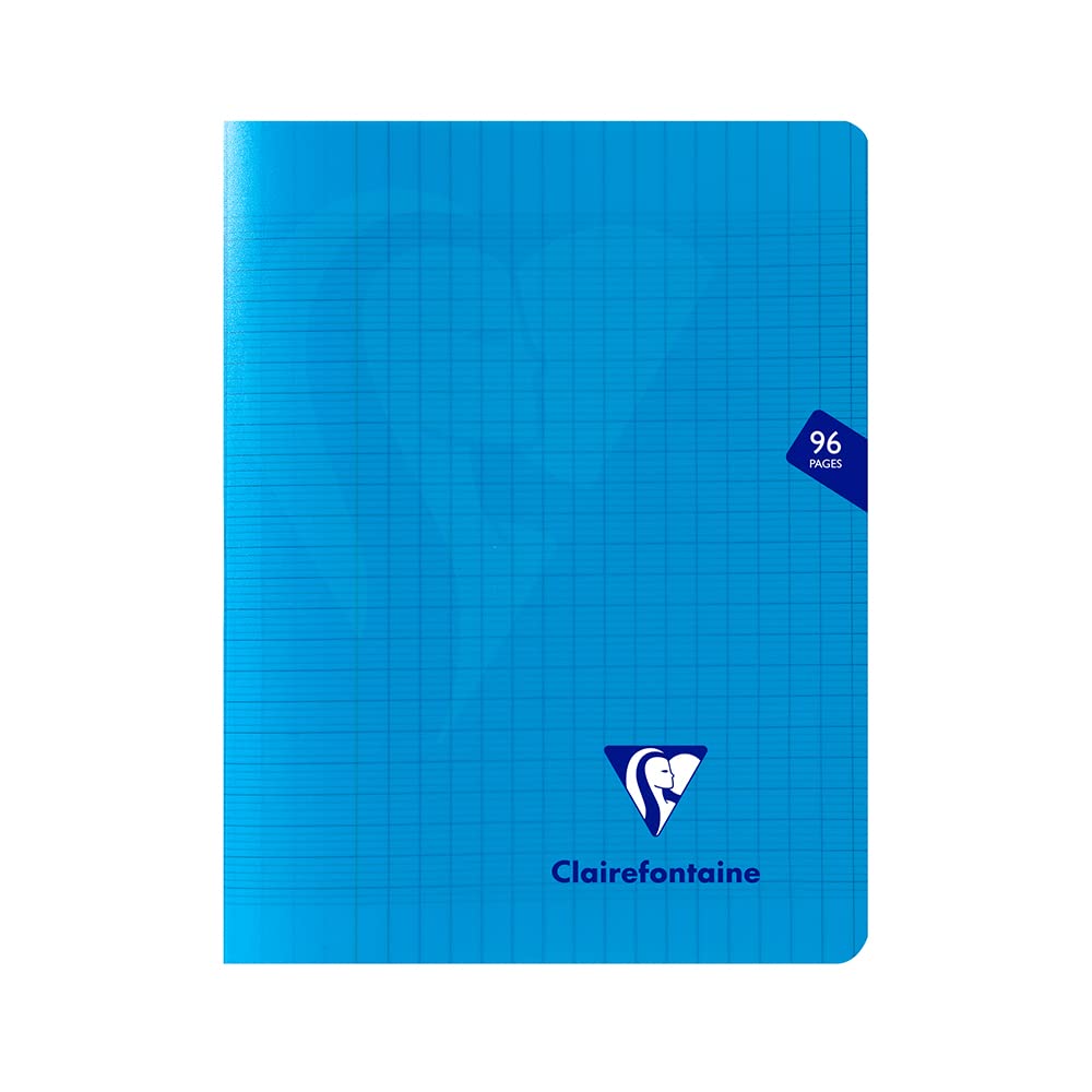 Clairefontaine cf323741 Notebooks, French Ruled Mimegis Stapling Notebook, 6.7 x 8.7 inches (17 x 22 cm), 96 Pages, Blue, 3.4 oz/yd2 sq ft (90 g/m2), PP Soft Cover, PEFC Certified