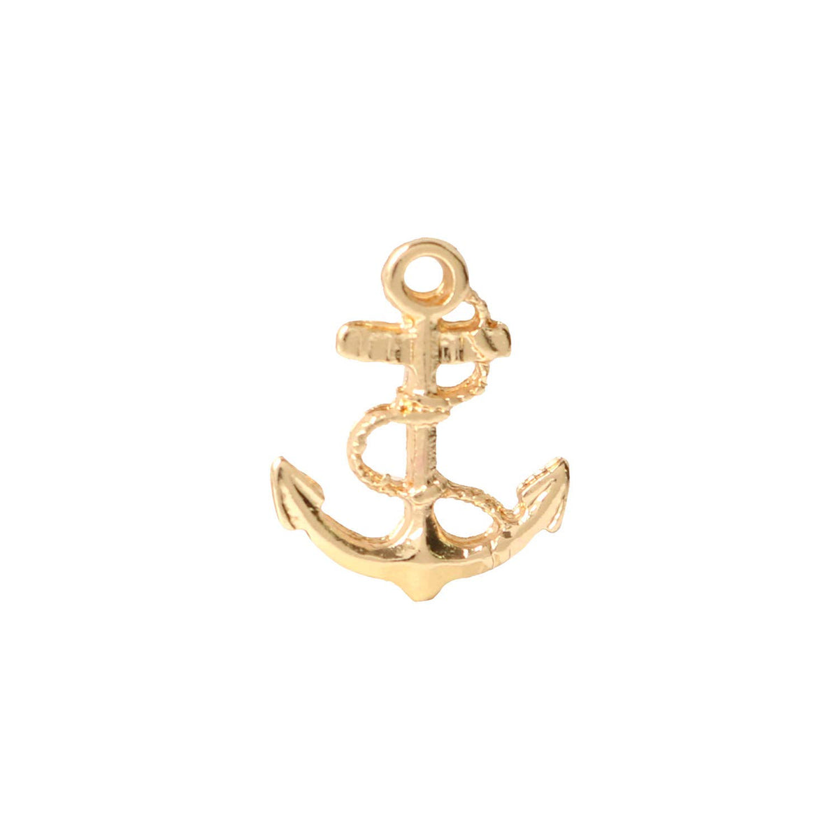 日本紐釦貿易(Nippon Chuko) NBK A22-86 Anchor Charm, Gold, W 0.5 x H 0.7 inches (12 x 19 mm), Pack of 2