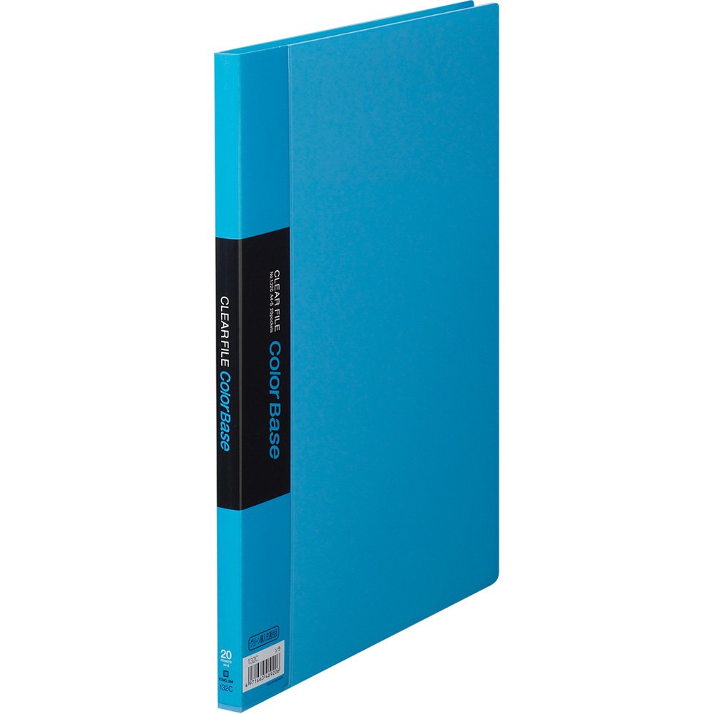 King Jim Clear File Color Base A4 20 Pockets, Sky Blue, 132C Sola