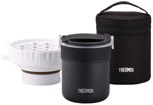 Thermos "Lunch Box Where Rice Can Be Cooked JBS-360BK (Black)【Japan Domestic Genuine Products】