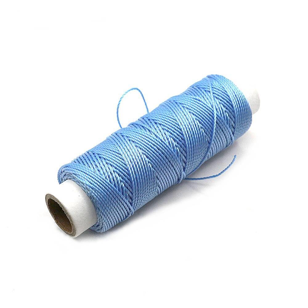 Bimo MBT No. 5 98.4 ft (30 m) Roll Light Blue Bond Processing Thread 98.4 ft (30 m) Parallel Winding Sewing Thread for Hand Sewing and Sewing Machines