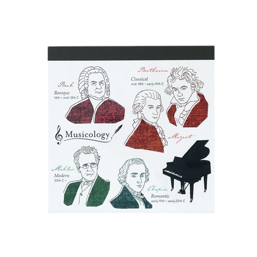 STUDY HOLIC ST-166 Memo Pad Square (Musicology) Memo Pad Cute