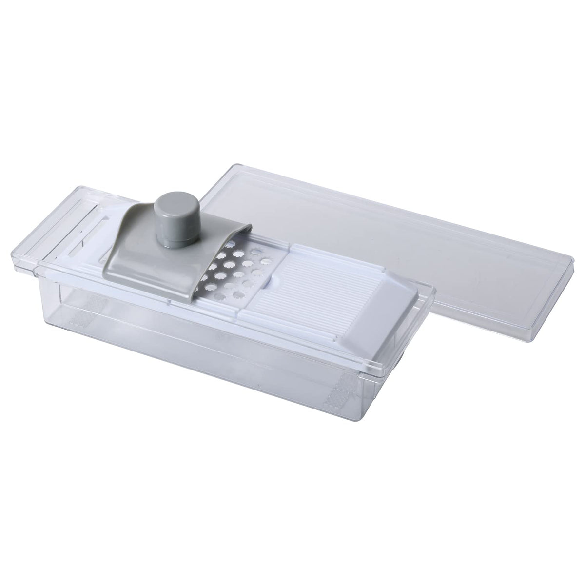 Pearl Metal Simplic C-1074 Grater Slicer Julienne Set with Container and Safety Holder, Cassette Type, Slim Cooker