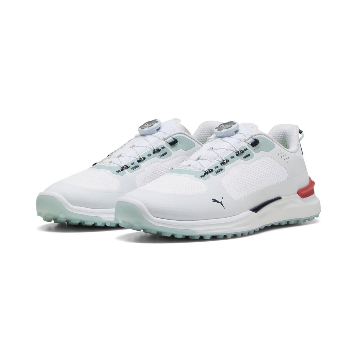Puma Ignite Elevated X Disc Men's Golf Shoes, Puma White/Modern Mint, 28.5 cm
