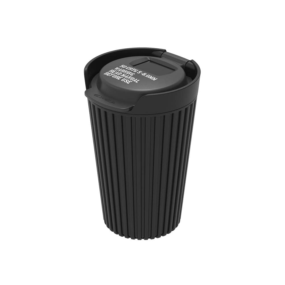 EXEA EN-19 Ashtray w/Solar Powered Light(Black) LED Automatically Activates in Dark, Three-Dimensional Design