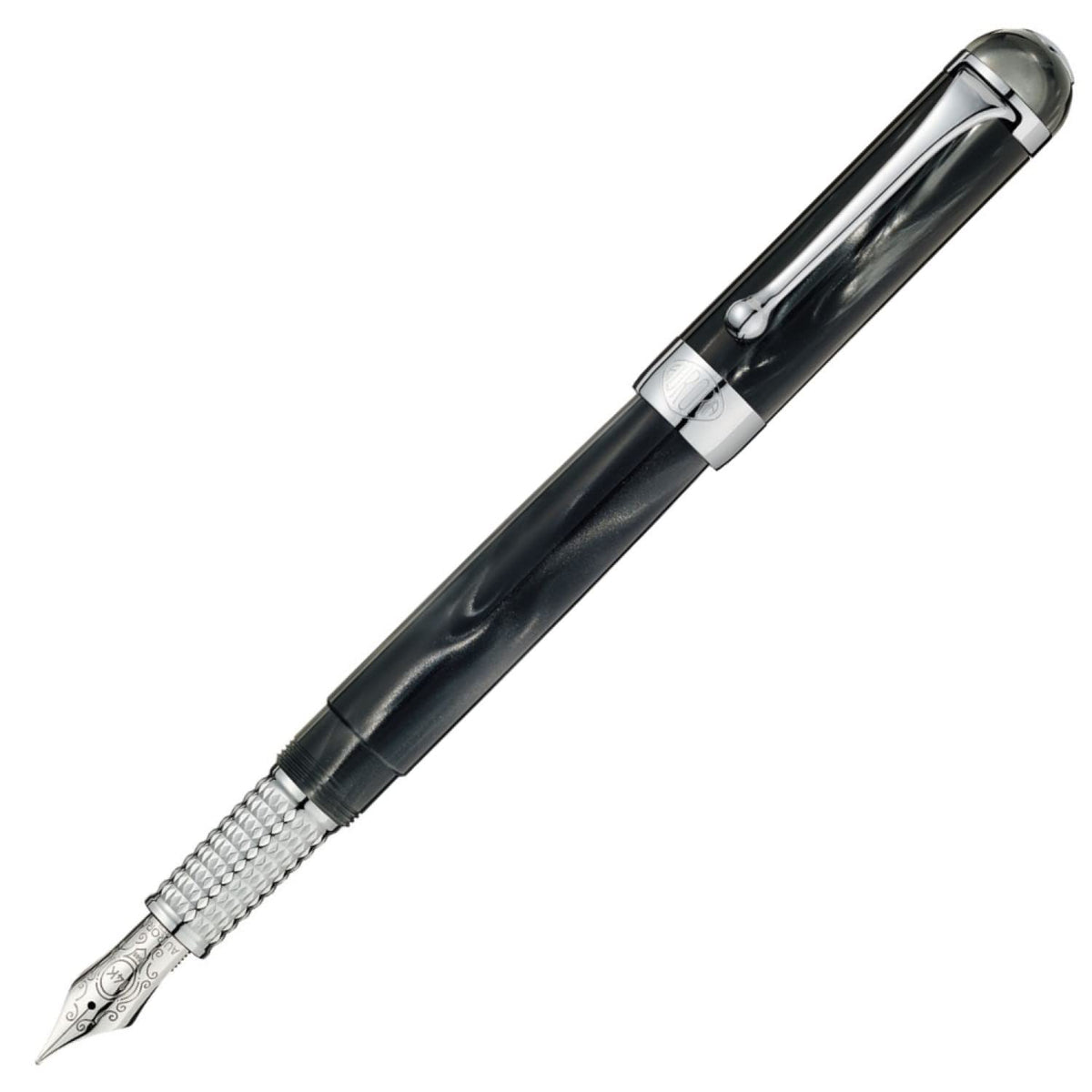 Aurora H11-CNF Fountain Pen, F Fine Point, Alpha Nero Dual Use, Genuine Import